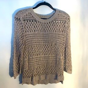 $3 when bundled! Brown crochet knit light wear